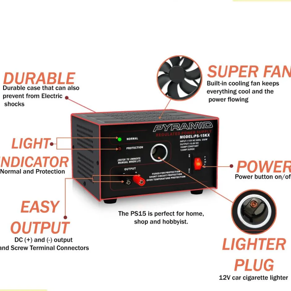 10 Amp Hobbyist Bench Power Supply<Pyramid Discount