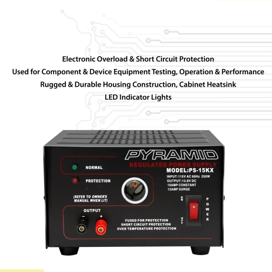 10 Amp Hobbyist Bench Power Supply<Pyramid Discount