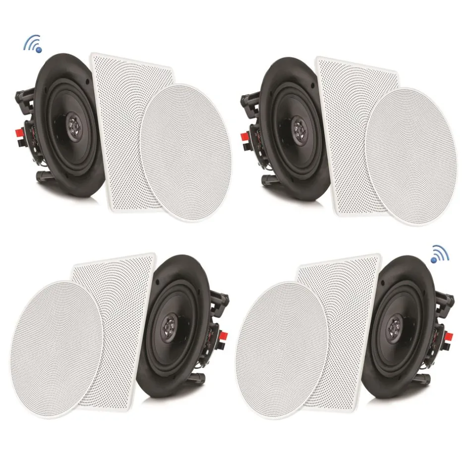 5.25" Bluetooth Ceiling Speakers 150W 2-Way Stereo Flush Mount Kit<Pyle