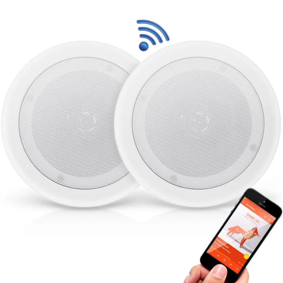8" Bluetooth Ceiling Speakers 250W Polyprone Cone Flush Mount<Pyle Online