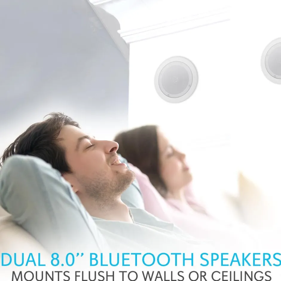 8" Bluetooth Ceiling Speakers 250W Polyprone Cone Flush Mount<Pyle Online