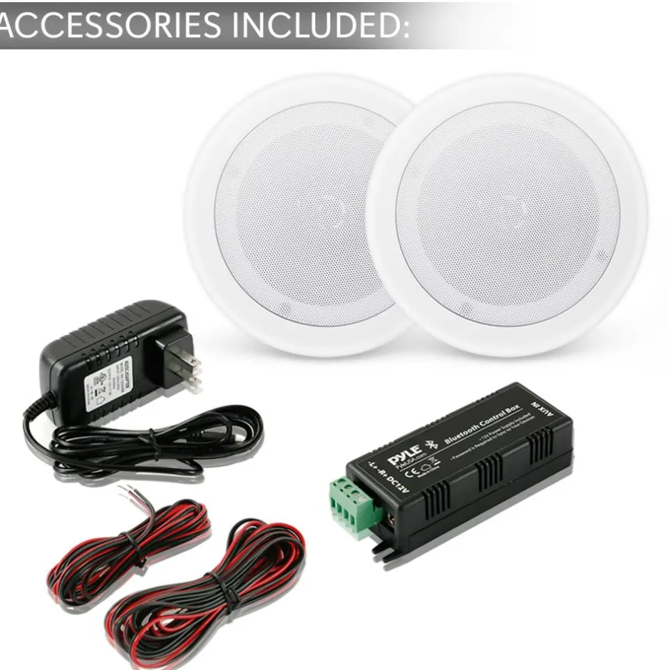 8" Bluetooth Ceiling Speakers 250W Polyprone Cone Flush Mount<Pyle Online