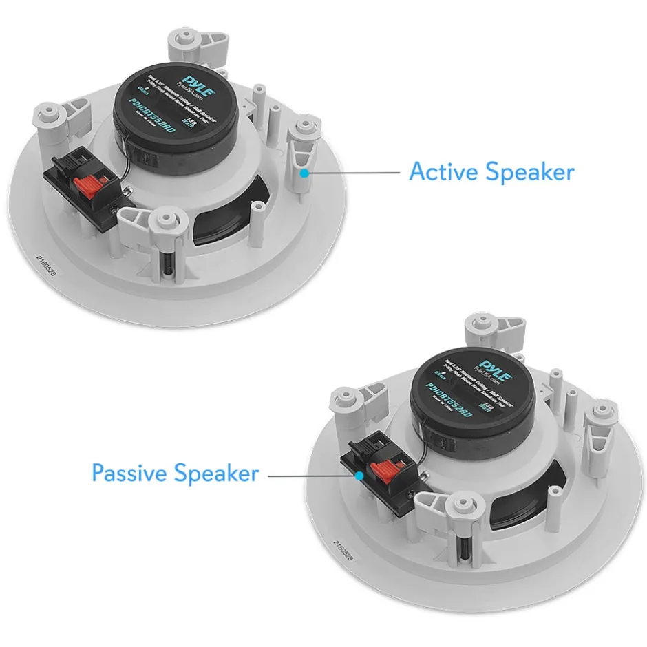 5.25" Bluetooth Ceiling/Wall Speakers 150W Flush Mount Poly Cone<Pyle Clearance