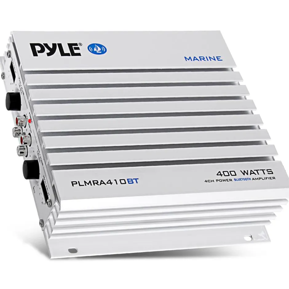 2.1 Bluetooth Marine Amplifier - Waterproof 400W Dual MOSFET, Black<Pyle Online