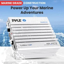 2.1 Bluetooth Marine Amplifier - Waterproof 400W Dual MOSFET, Black<Pyle Online