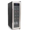 12 Bottle Wine Cooler, Compact Fridge, Digital Control, Stainless Steel<NutriChef