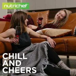 18 Bottle Wine Fridge, Dual Zone, Adjustable Temp, Quiet Operation<NutriChef Discount