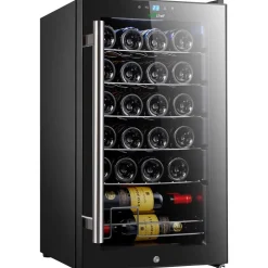 24 Bottle Wine Fridge, Quiet, Digital Control, Stainless Steel Handle<NutriChef Discount