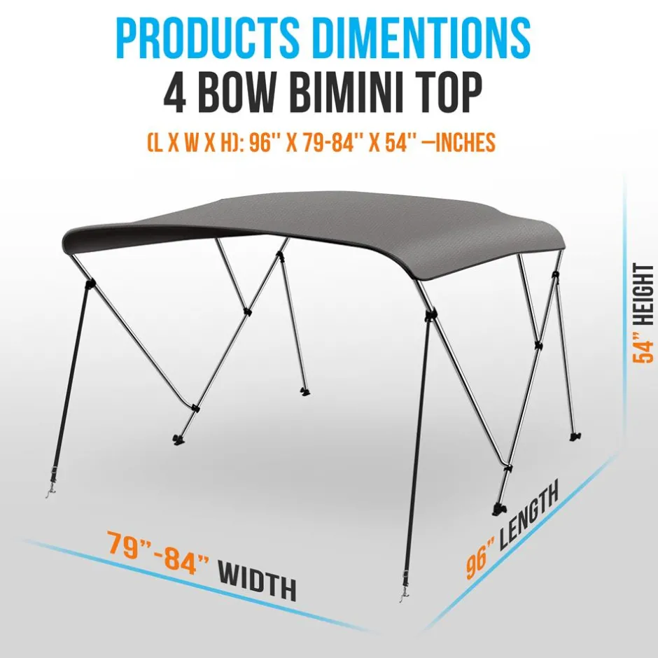 4 Bow Bimini Top<SereneLife Best
