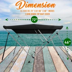 3 Bow Bimini Top<SereneLife Best