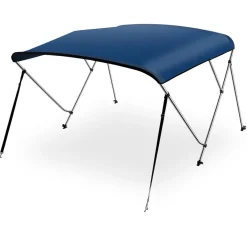 3 Bow Bimini Top Boat Cover, Waterproof 600D Canvas, Navy Blue<SereneLife
