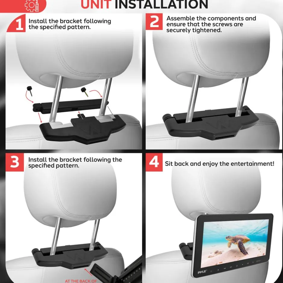 10.5" Car Headrest Dvd Player<Pyle Clearance