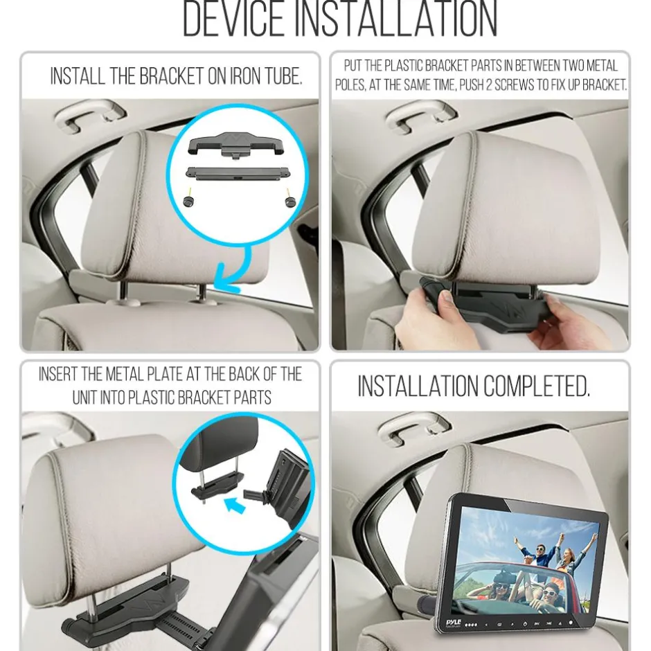 10.5" Car Headrest Dvd Player Kit<Pyle Best