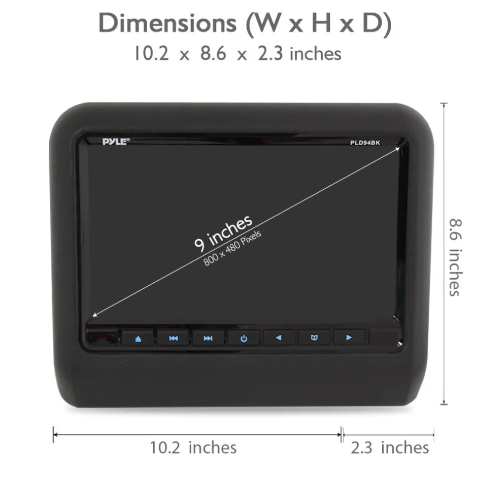 9'' Car Headrest Video Display Monitor<Pyle Discount