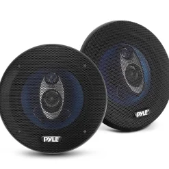 5.25" Car Speakers Pair, 200W, Blue Poly Cone, Butyl Rubber Surround<Pyle Outlet
