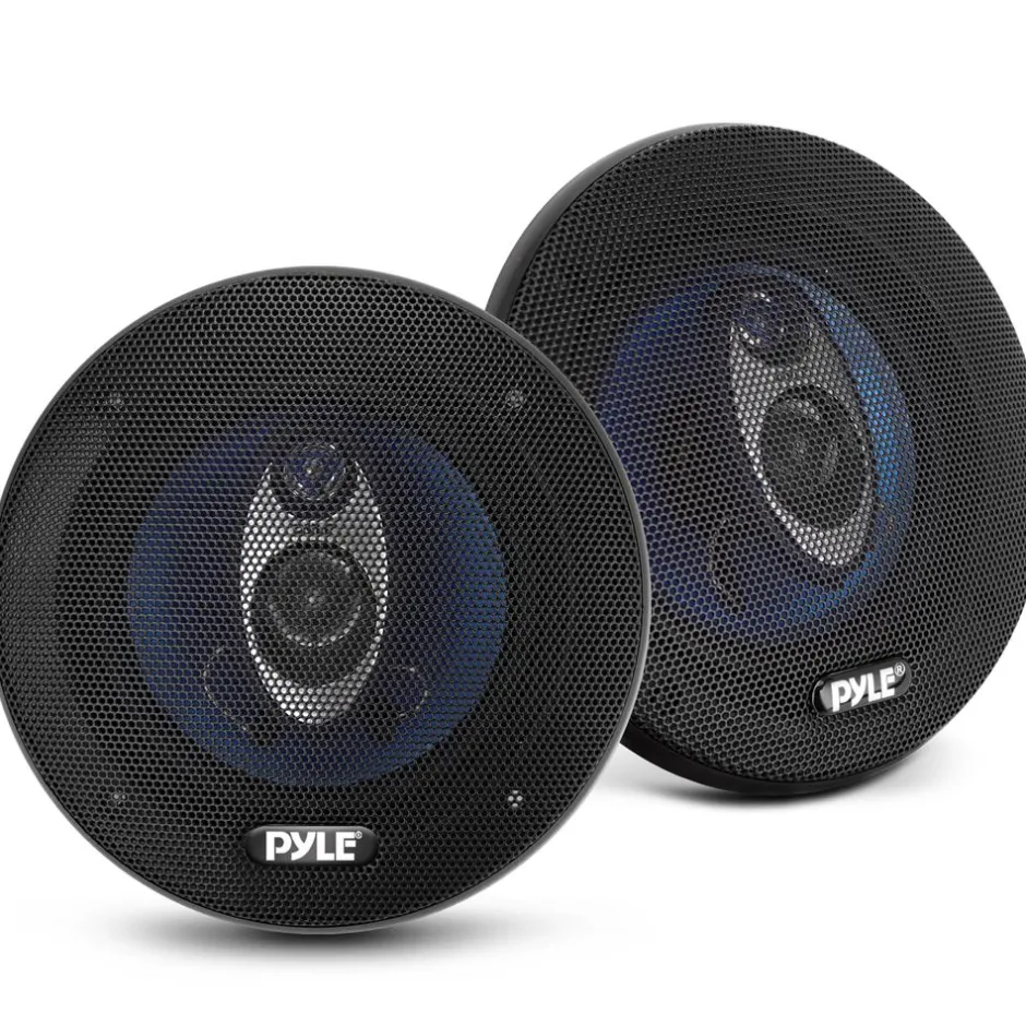5.25" Car Speakers Pair, 200W, Blue Poly Cone, Butyl Rubber Surround<Pyle Outlet