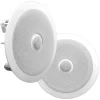 8" Ceiling Speakers Pair, 300W, Directable Tweeter, Flush Mount, White<Pyle Clearance