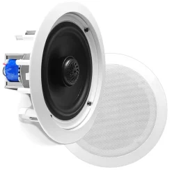 6.5" Ceiling Speakers Pair, 2-Way Stereo, 250W, Flush Mount, White<Pyle