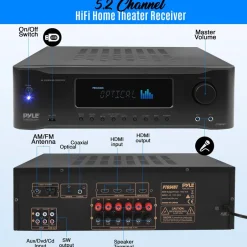 5.2 Ch. Home Theater Stereo Receiver<Pyle Clearance