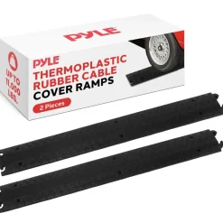 80" Double Ramp Cable Concealer - Heavy Duty, Waterproof, 11,000 lbs Capacity<Pyle