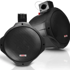 6.5" Dual Marine Speakers, 200W Waterproof, Poly Mica Cone, Black<Pyle Best