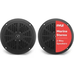 6.5" Dual Marine Speakers Waterproof 120W Polyprone Cone<Pyle Best