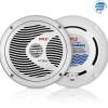 6.5" Dual Marine Speakers Waterproof 150W Polyprone Cone Silver<Pyle Hot