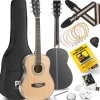 34" Electric Acoustic Guitar, Enhanced Sound, Spruce Plywood, Natural Finish<Pyle Clearance