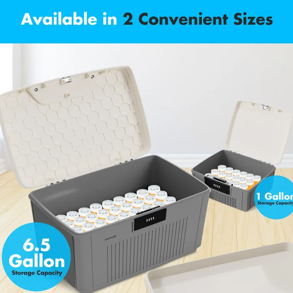 8.5 Gallon Locking Storage Bin<SereneLife Clearance