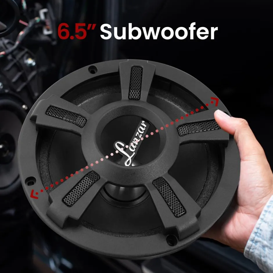 6.5" High Power MidBass Speaker 500W Peak Paper Cone Foam Surround<Lanzar Clearance