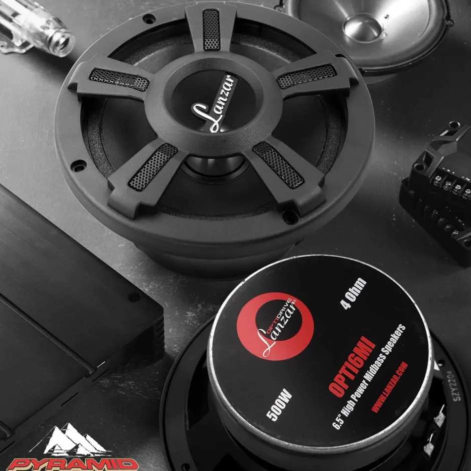 6.5" High Power MidBass Speaker 500W Peak Paper Cone Foam Surround<Lanzar Clearance