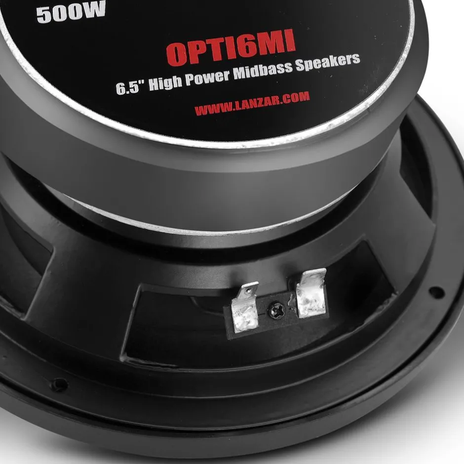 6.5" High Power MidBass Speaker 500W Peak Paper Cone Foam Surround<Lanzar Clearance