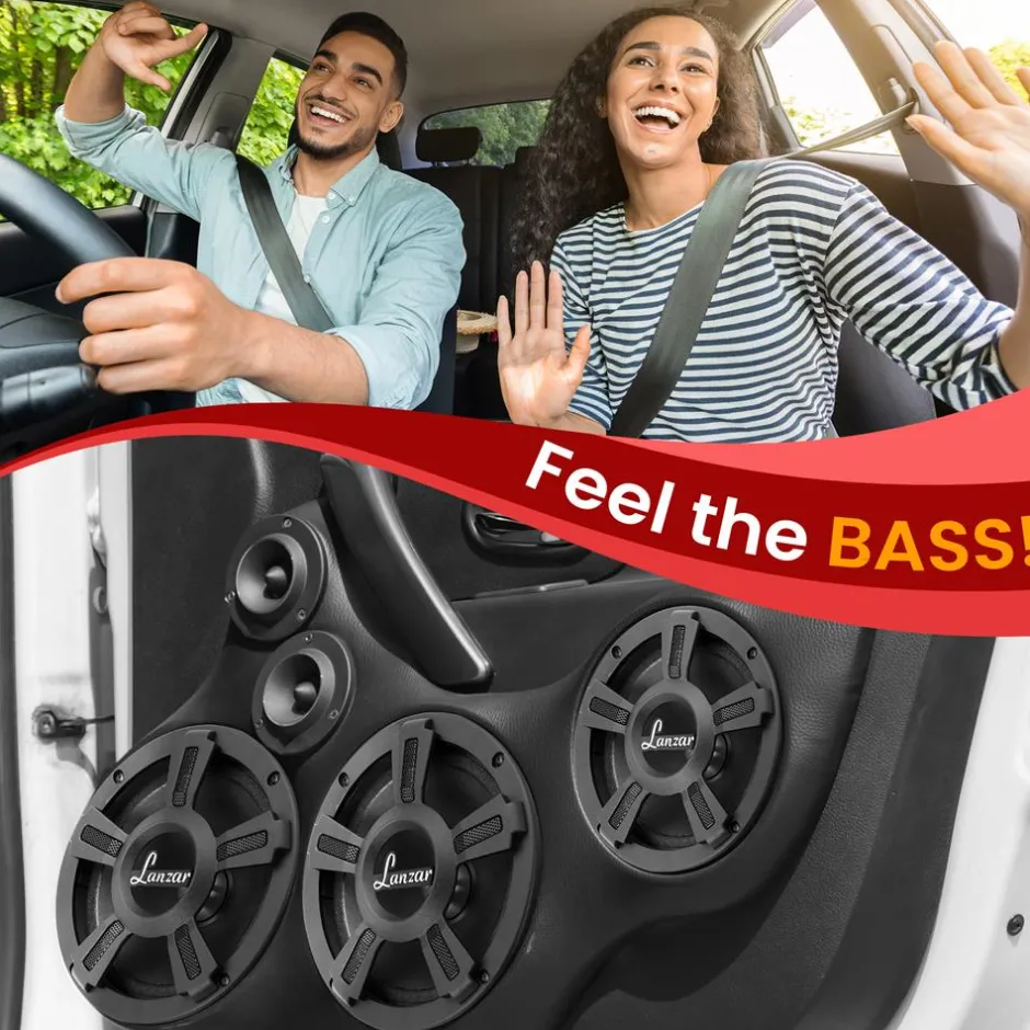 6.5" High Power MidBass Speaker 500W Peak Paper Cone Foam Surround<Lanzar Clearance