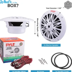 6.5 Inch Marine Component Speakers<Pyle