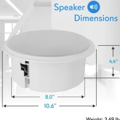 8.0'' In-Wall / Ceiling Speaker System<Pyle New