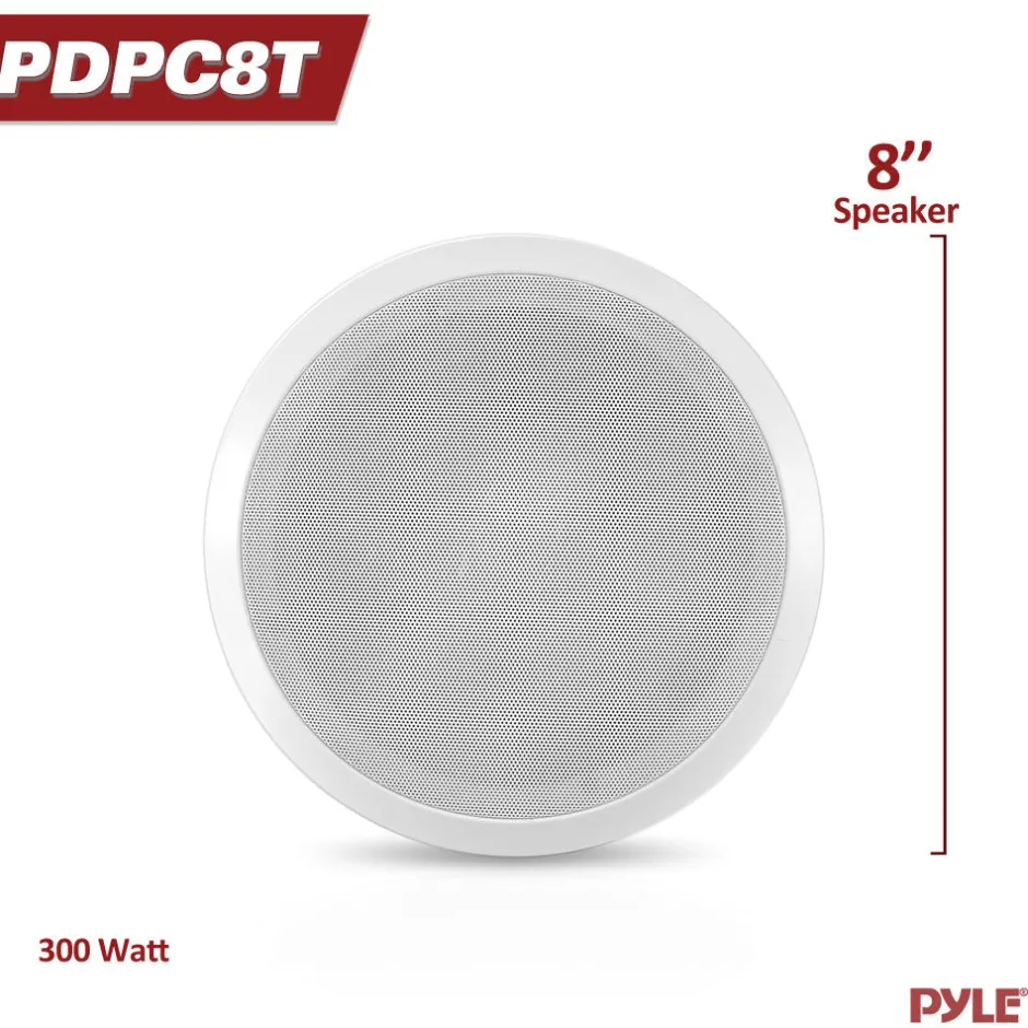 8.0'' In-Wall / Ceiling Speaker, 70V<Pyle Hot