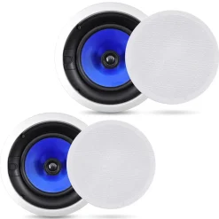 6.5" In-Wall/Ceiling Speakers 250W Hi-Fi Sound Silk Tweeter<Pyle Best