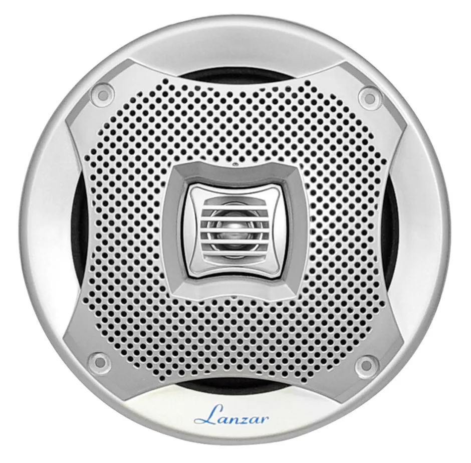 6.5" Marine Speakers 400W Water Resistant Stereo System Silver<Lanzar Best