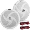 8" Marine Speakers 320W Waterproof ABS White<Pyle New