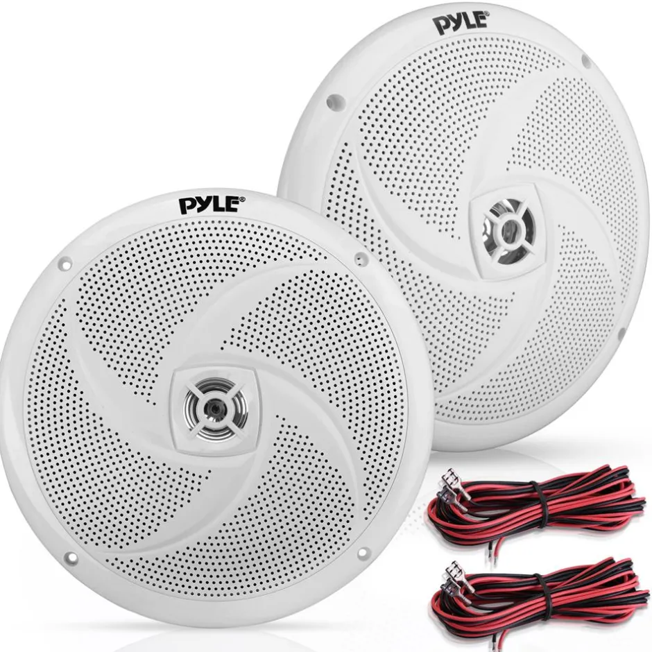 8" Marine Speakers 320W Waterproof ABS White<Pyle New