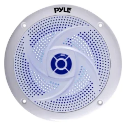 8" Marine Speakers, Waterproof, 160W, Blue LED, White<Pyle Sale