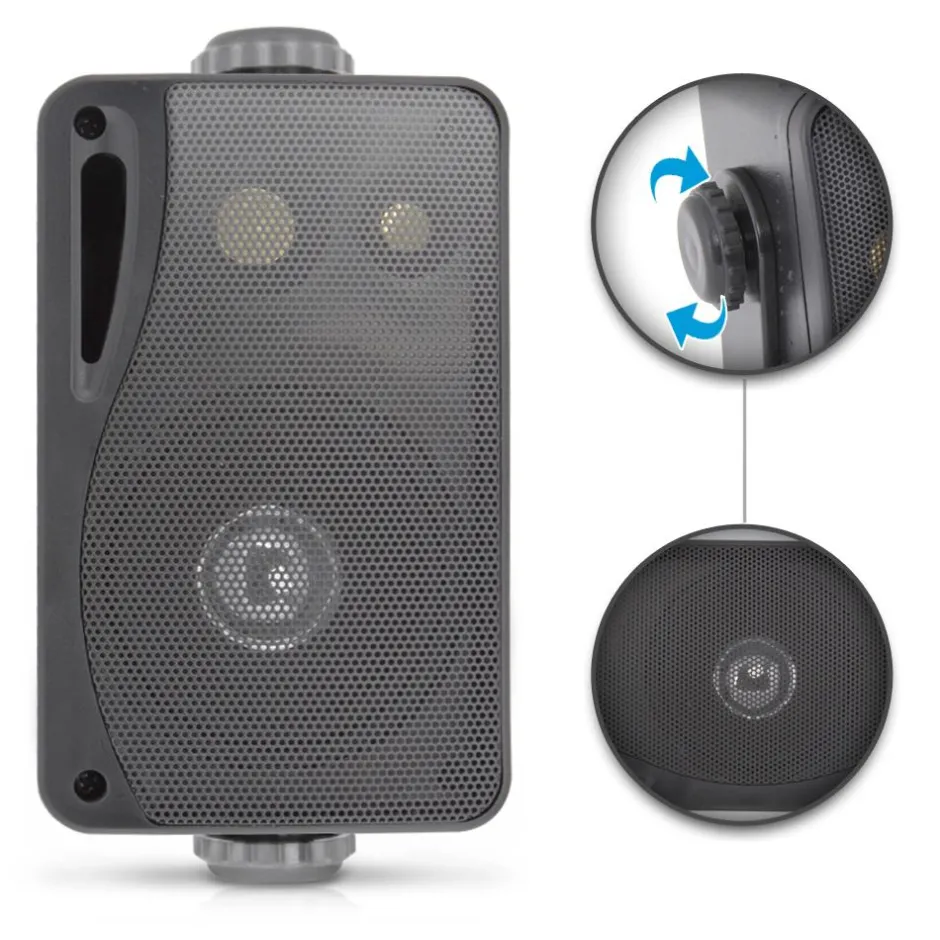 3.5" Marine Speakers, Waterproof, Aluminum Woofer, 200W, Black<Pyle Clearance
