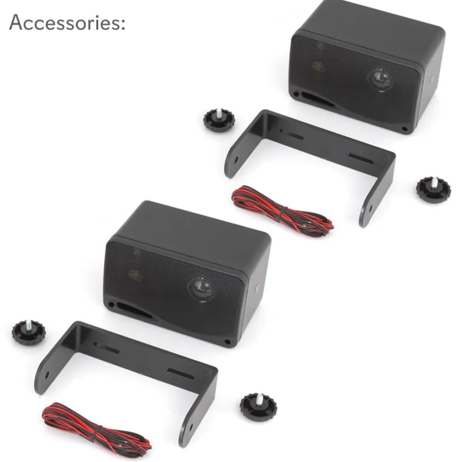 3.5" Marine Speakers, Waterproof, Aluminum Woofer, 200W, Black<Pyle Clearance