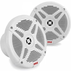 6.5" Marine Speakers Waterproof Bluetooth 600W White<Pyle Sale