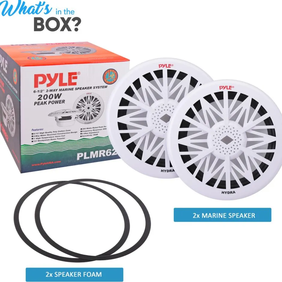 10" Marine Subwoofer 500W Waterproof Polyprone Cone White<Pyle Outlet