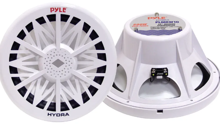 8" Marine Subwoofer 400W Waterproof Polyprone Cone White<Pyle