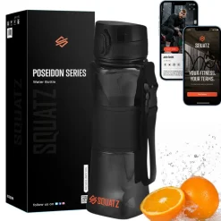 24 Oz Water Bottle Leakproof Tritan with Shaker Ball & Infuser Strainer<SQUATZ New