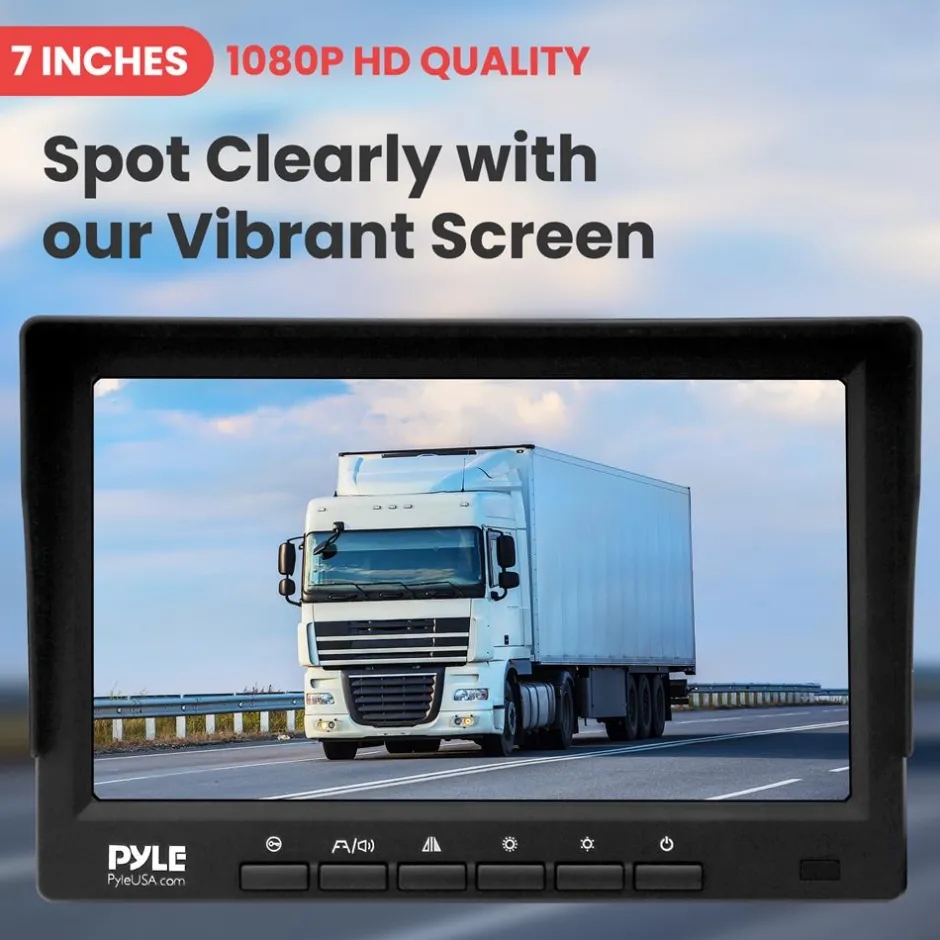 7" 1080P Wireless Monitor & Camera Kit - Night Vision, Waterproof<Pyle New