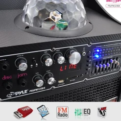 12" PA Speaker System 1000W Power USB/SD/FM Disco Lights<Pyle Outlet