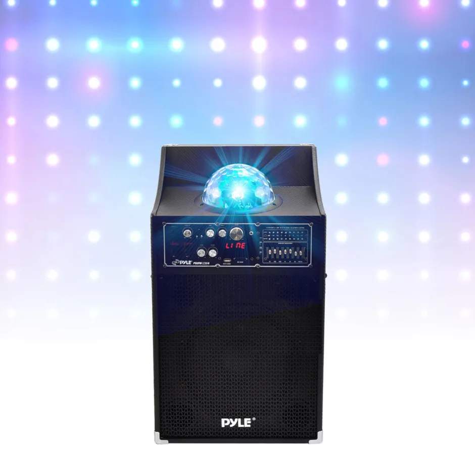 12" PA Speaker System 1000W Power USB/SD/FM Disco Lights<Pyle Outlet
